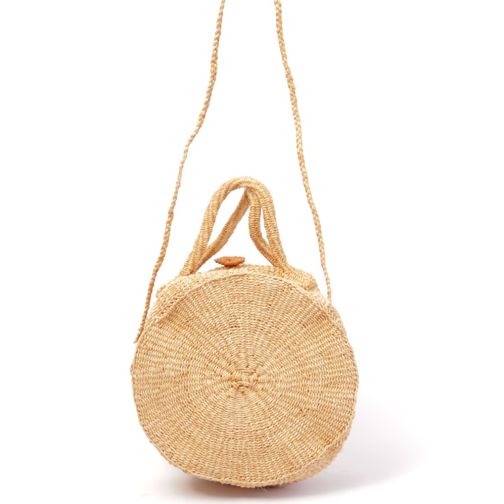 Sabrina Tach Sauda Circular Straw Bag Sisal Round